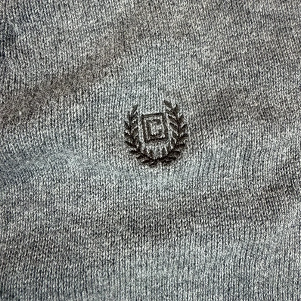 Vintage Chaps Men's Gray Cardigan Sweater Size Large V-Neck Cosby Carlton Banks‎